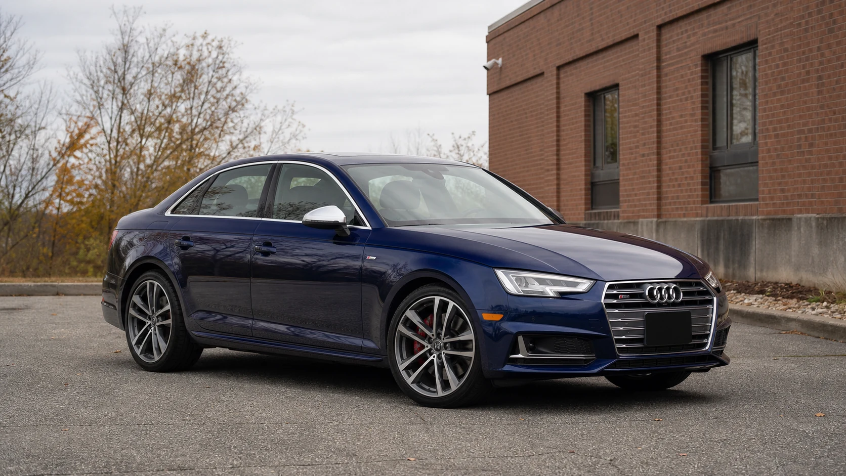 Blue B9 Audi S4 sedan for Cedar Performance ECU tuning