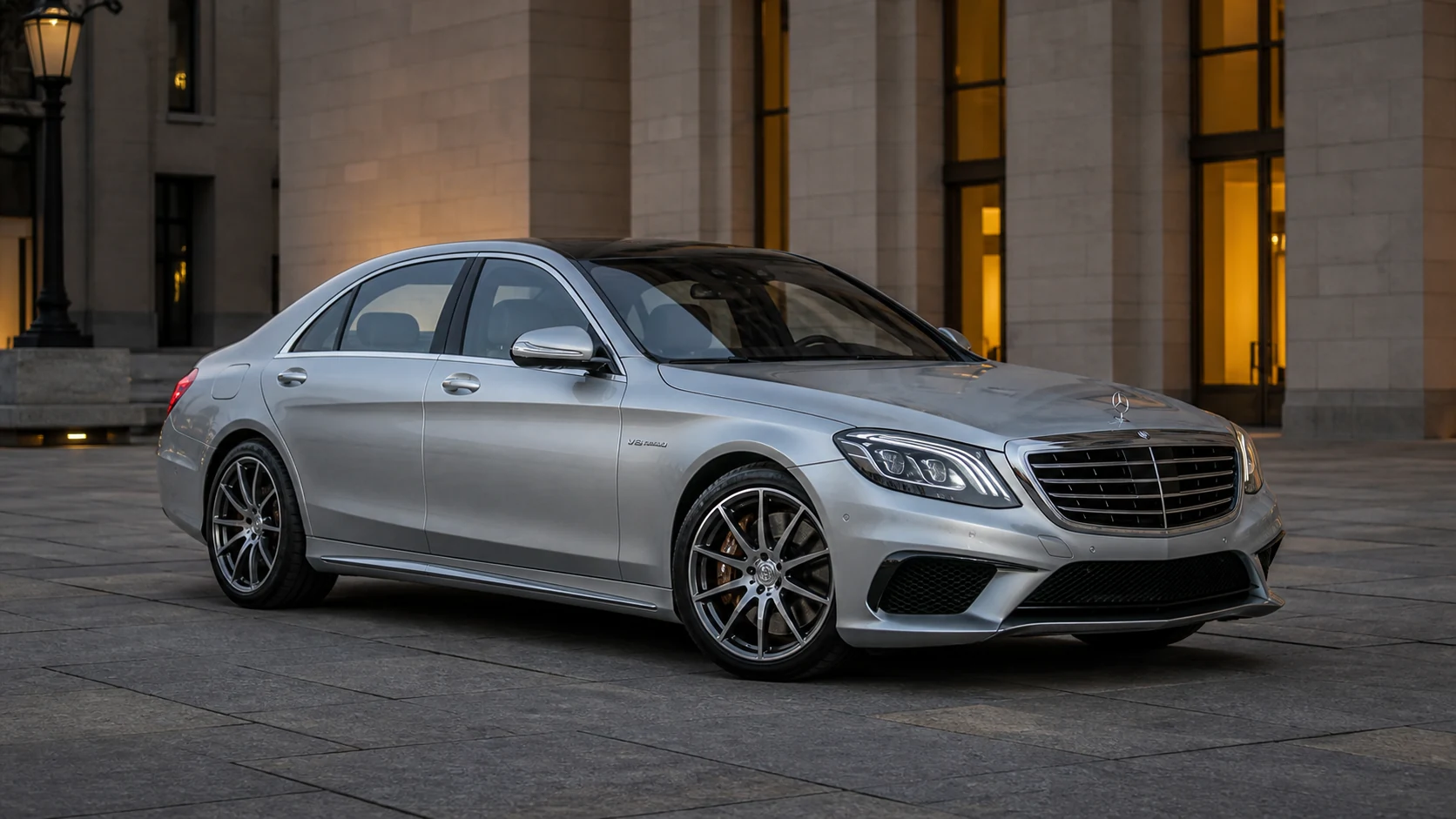 Black standard-body W222 Mercedes S-Class sedan for Cedar Performance tuning