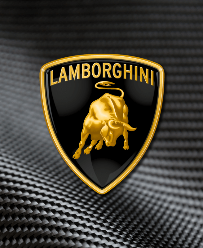 Lamborghini Logo With Carbon Fiber