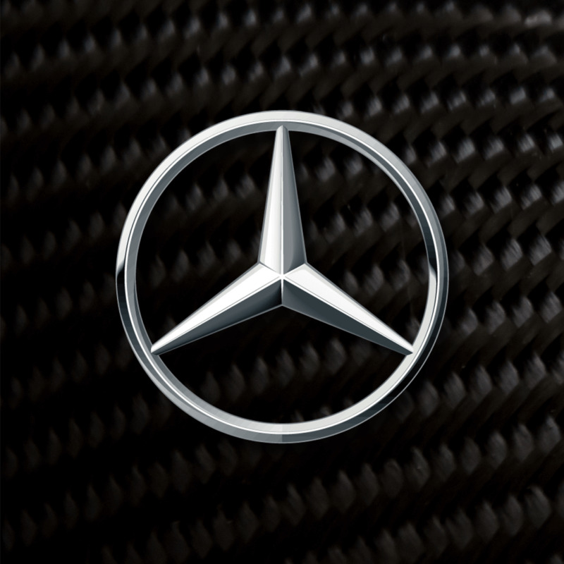 Mercedes Logo With Carbon Fiber